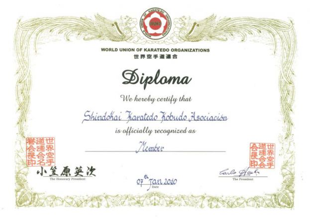 Diploma Miembro WUKO